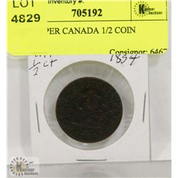 1854 UPPER CANADA 1/2 COIN