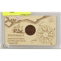 1809- 184 YEAR OLD SHIPWRECK PENNY TOKEN