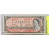 Image 1 : 1954 CANADIAN $2 DOLLAR BILL.