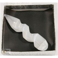 #151-NATURAL SELENITE SPIRAL FACETED CRYSTAL 40G