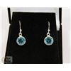 Image 1 : #99-SKY BLUE CUBIC ZIRCONIA DANGLING EARRINGS
