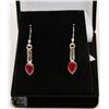 Image 1 : #91-NATURAL RED RUBY DANGLING  EARRINGS