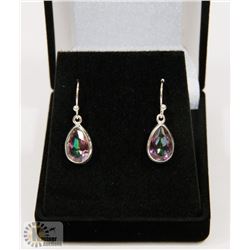 #102-MYSTIC RAINBOW TOPAZ  DANGLE EARRINGS