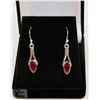 Image 1 : #92-NATURAL RED RUBY DANGLING  EARRINGS
