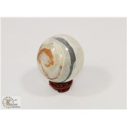 #133-NATURAL GREEN ONYX HEALING SPHERE BALL