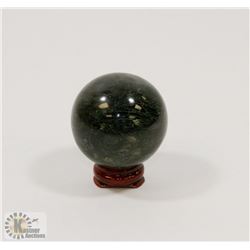 #142-NATURAL INDIA BLOOD STONE HEALING SPHERE BALL