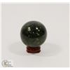 Image 1 : #142-NATURAL INDIA BLOOD STONE HEALING SPHERE BALL