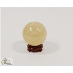 #146-NATURAL CITRINE CRYSTAL HEALING SPHERE BALL