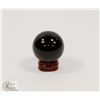 Image 1 : #134-NATURAL BLACK OBSIDIAN HEALING SPHERE BALL