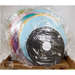 LOT OF 23 NEW PAPER LANTERNS ASSTD COLORS & SIZES