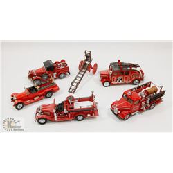 FLAT OF FIRETRUCKS COLLECTION MATCH BOX DIE CAST