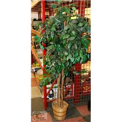 5 FT TALL ARTIFICIAL SILK FIG TREE IN POT