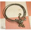 Image 1 : 3/8" TOW CABLE WITH CHAIN HOOKS 25FT
