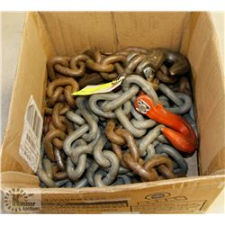 2 TOW CHAINS 3/8" X 6FT EACH.