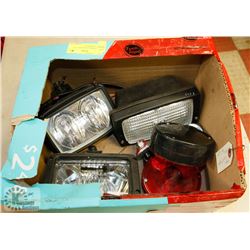 3 NEW WORKLIGHTS AND 2 TAIL LIGHT ASSEMBLIES