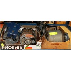 4 ELECTRIC MOTORS AND STAINLESS STEEL TABLE TOP