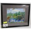 Image 1 : 17"X21" OIL PICTURE OF HAWSON LAKE BY CARYLE