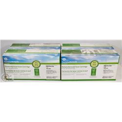 LOT OF 4 REMANUFACTURED TONER CARTRIDGES MODEL