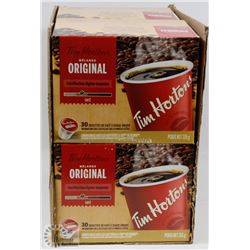 LOT OF FOUR BOXES OF 30 KEURIG POD TIM HORTONS