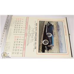 COMPLETE 1970 CALENDAR ALBUM OF ANTIQUE CARS