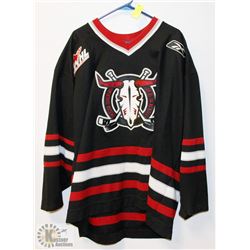 RED DEER REBES WOOLY BULLY JERSEY REEBOK SIZE XXL.
