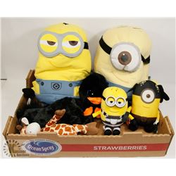 ESTATE BOX OF STUFFED ANIMALS INCLUDING MINIONS
