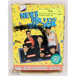 BOX OF NEW KIDS ON THE BLOCK TRADING CARDS-1989