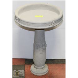 1 CONCRETE 2 PC BIRDBATH 16"X23"