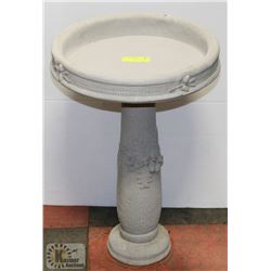 1 CONCRETE 2 PC BIRDBATH 16"X23"