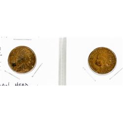 LOT OF 2 USA 1904-1905 INDIAN HEAD PENNIES