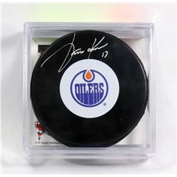 OILERS JARI KURRI SIGNED PUCK