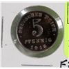Image 1 : 1916 GERMAN WWI SILVER FIVE PFENNING COIN,