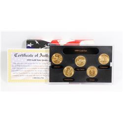1999 US GOLD STATE QUARTER SET.