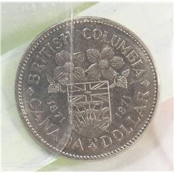 1871-1971 CANADIAN BC $1.00 COIN.