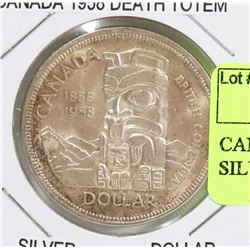 CANADIAN 1958 DEATH TOTEM SILVER DOLLAR.