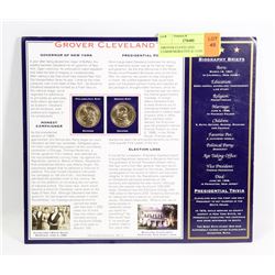 GROVER CLEVELAND COMMEMORATIVE $1 COIN DISPLAY