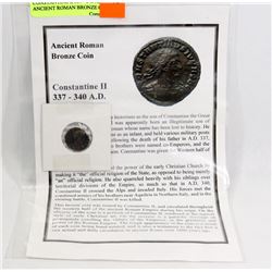 CONSTANTINE II 337 - 340 AD ANCIENT ROMAN BRONZE C