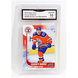 GRADED 10 CONNOR MCDAVID HOCKEY CARD DAY ROOKIE