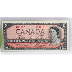 CANADIAN 1954 $2 BANKNOTE.