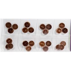 SHEET OF 24 CANADIAN 1967 CENTENNIAL CENT COINS.