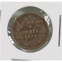 1899 CANADIAN QUEEN VIC 5 CENT COIN
