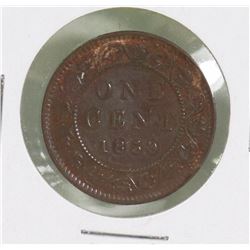 1859 CANADIAN QUEEN VIC LARGE 1 CENT COIN