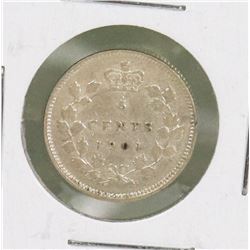 1901 CANADIAN QUEEN VIC 5 CENT COIN