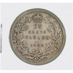 1932 CANADIAN GV 25 CENT COIN