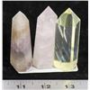 Image 1 : GROUP OF 3 SINGLE POINT HEALING CRYSTALS