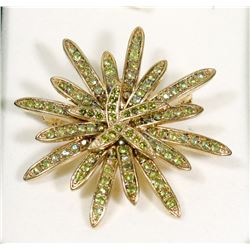 MULTI COLORED RHINESTONE BROOCH