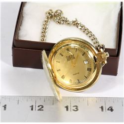 SWANK QUARTZ GOLDTONE POCKET WATCH FROM THE ESTATE