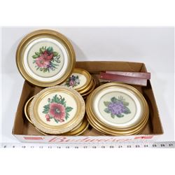 FLAT OF FRAMED CROSS STITCH PICTURES