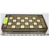 Image 1 : CHESS AND BACKGAMMON SET, WITH MOTHER OF  PEARL
