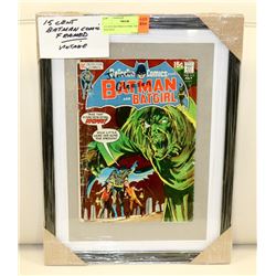 15 CENT BATMAN COMIC FRAMED, VINTAGE